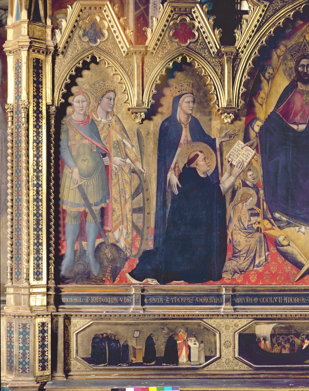 Strozzi-altertavlen, 1357 paneldetalj av 72246 av Andrea di Cione Orcagna