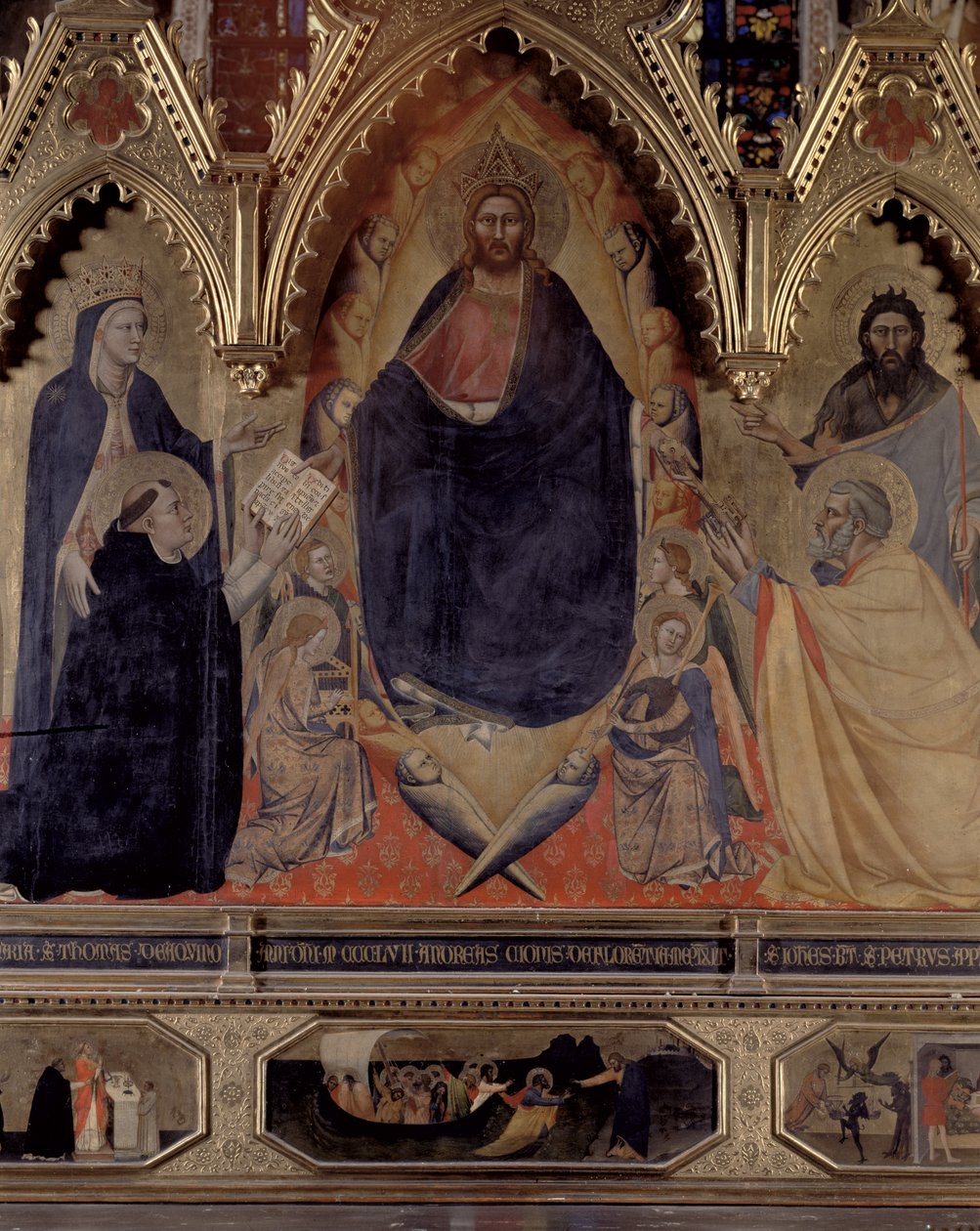Strozzi-altertavlen, 1357 paneldetalj av 72246 av Andrea di Cione Orcagna