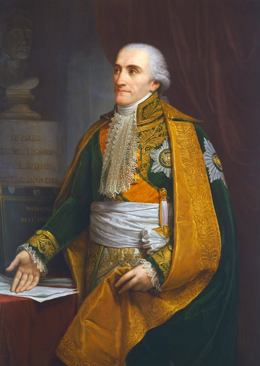 Portrett av Luigi Giuseppe Arborio di Gattinara (1754-1828), markis av Breme, innenriksminister i kongeriket Italia, Maleri av Andrea Appiani av Andrea the Elder Appiani