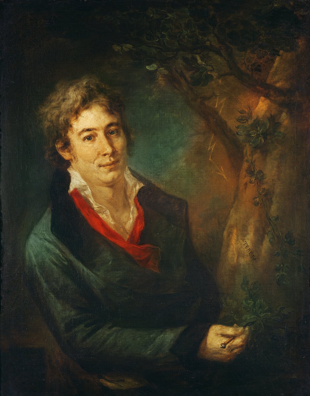 Portrett av Ugo Foscolo av Andrea the Elder Appiani