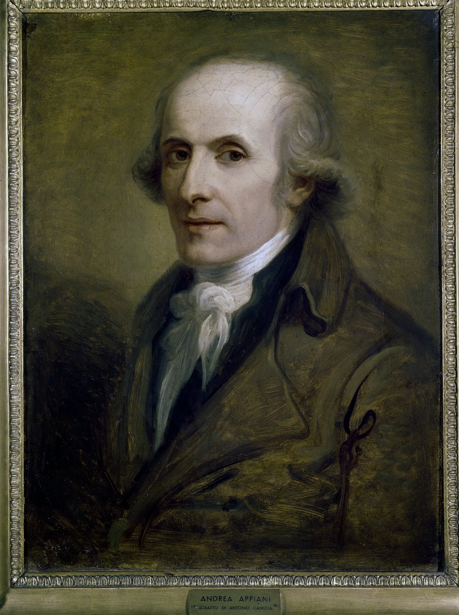 Portrett av billedhuggeren Antonio Canova av Andrea the Elder Appiani