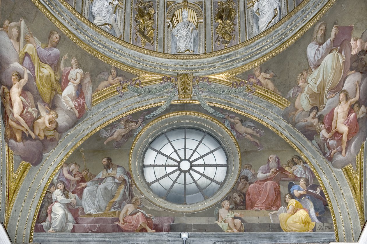 Saint Augustine og Saint Hieronymus, 1792-95 av Andrea the Elder Appiani