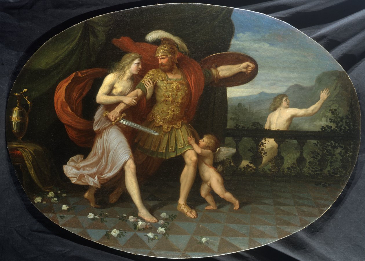 Mars vrede sjekket av Venus av Andrea the Elder Appiani