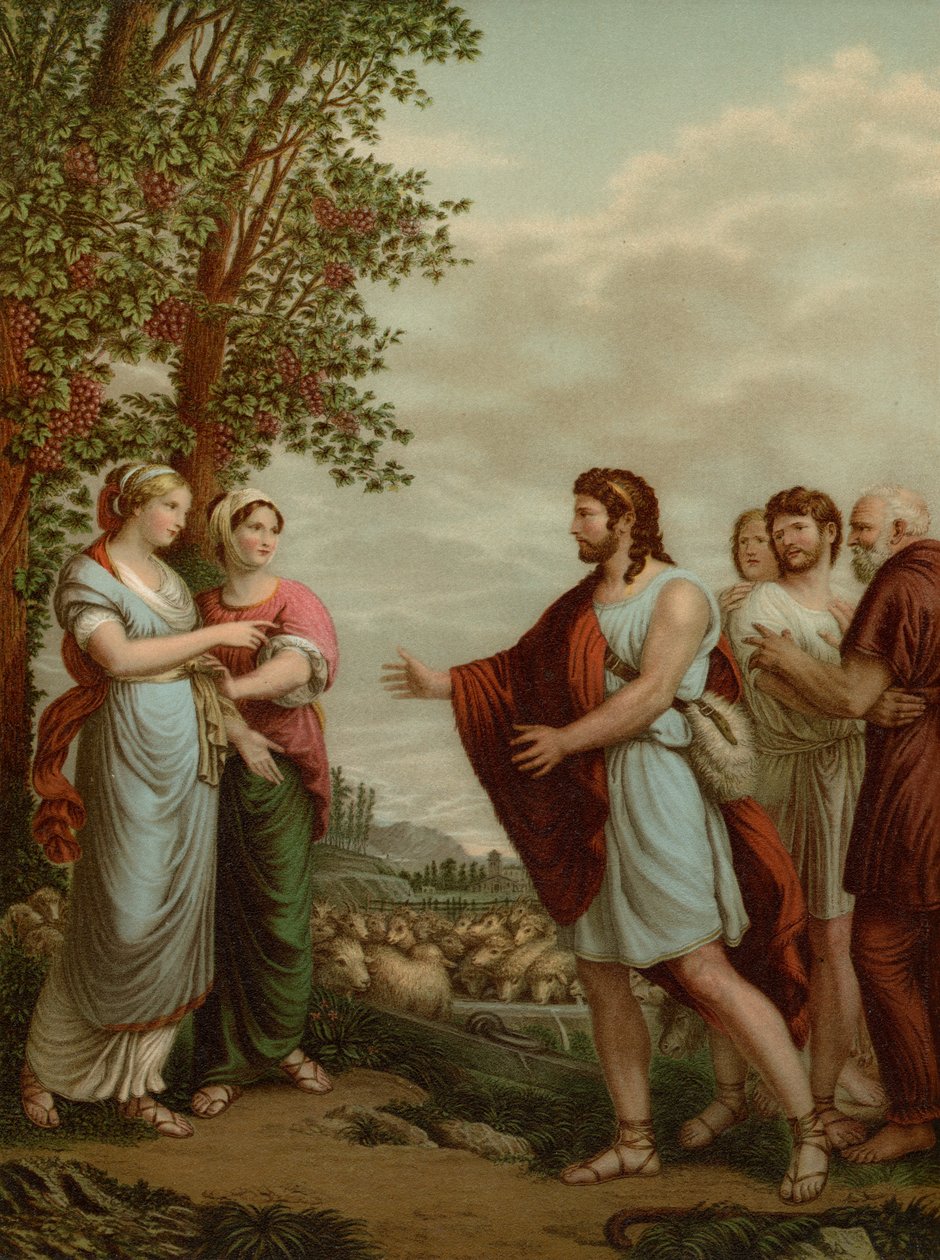 Jakob med Lea og Rakel av after Andrea Appiani the Elder
