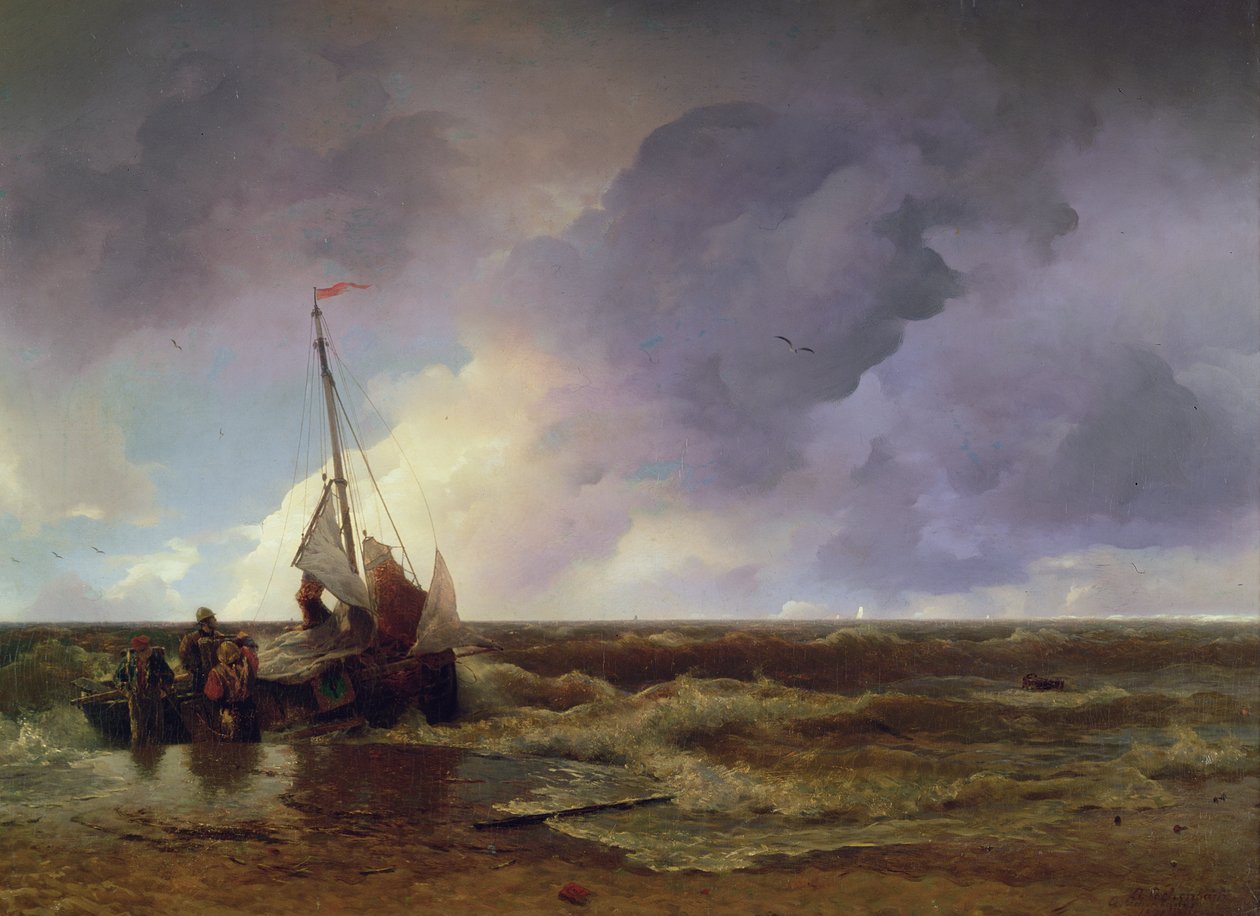 Kommer i land av Andreas Achenbach