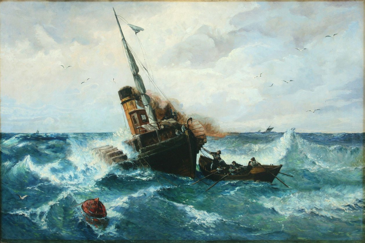 Paddeldamper i stormfulle hav av Andreas Achenbach