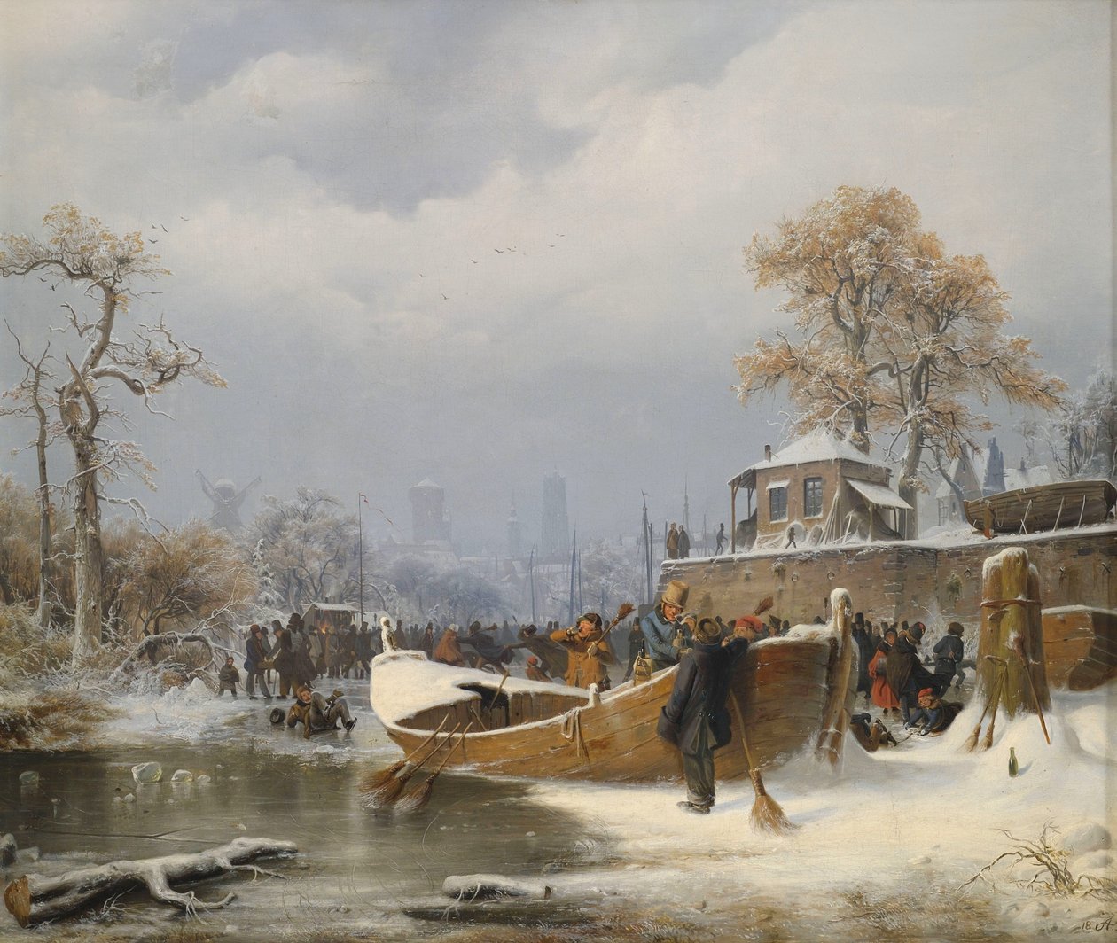 Vinterbåtbrygge av Andreas Achenbach