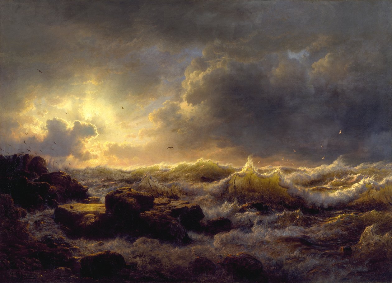Oppklaring - Sicilias kyst av Andreas Achenbach