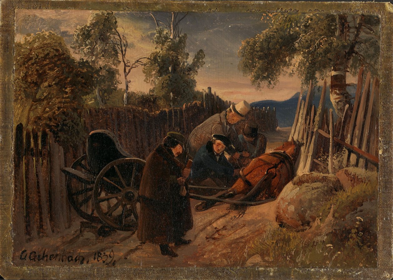 Et kjøreuhell av Andreas Achenbach