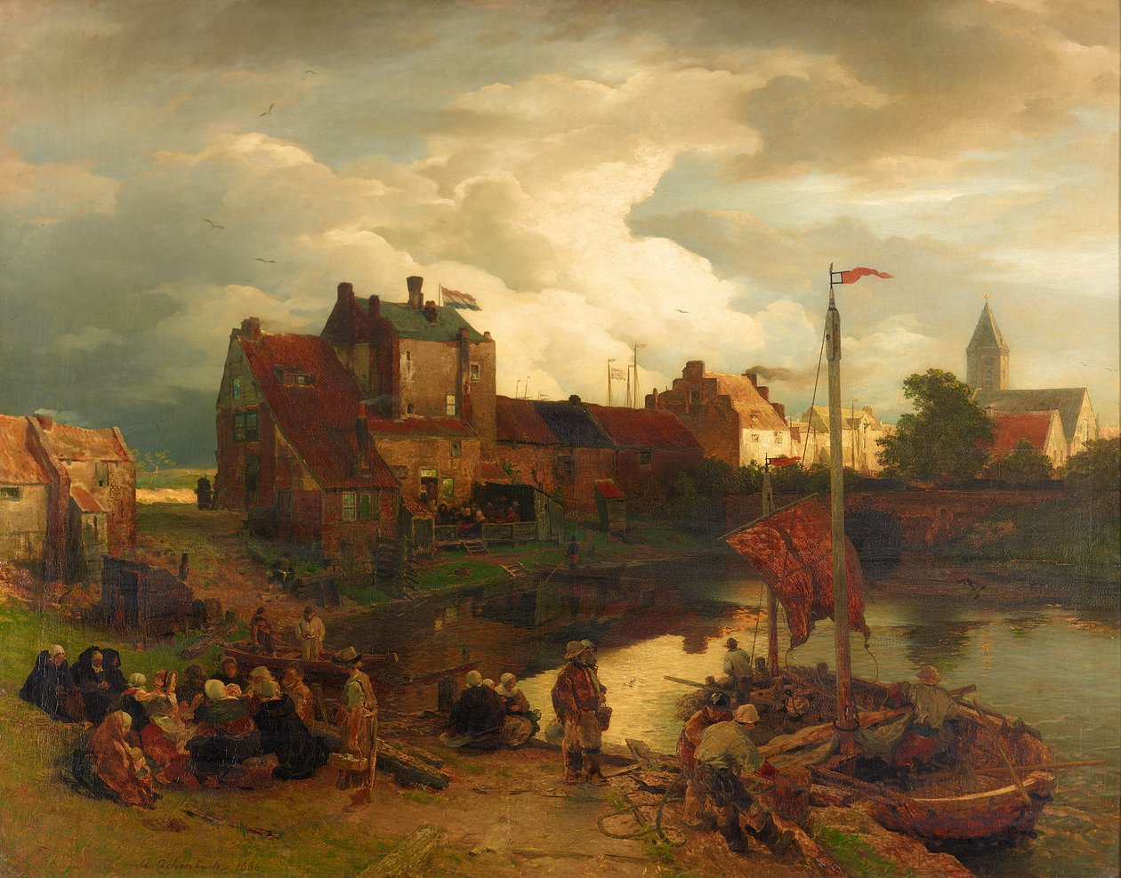 Oostende av Andreas Achenbach