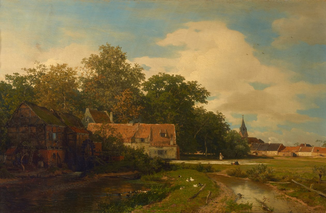 Westfalisk mølle av Andreas Achenbach