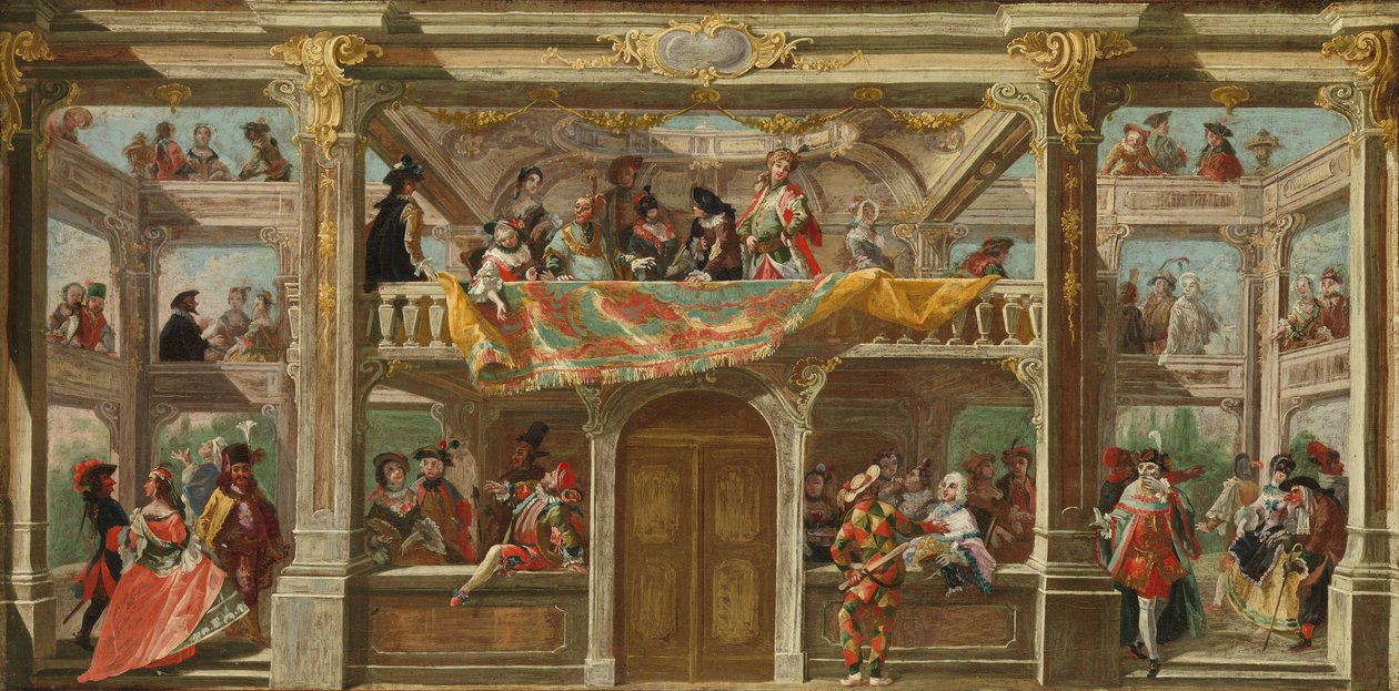 Et maskeball i Böhmen, ca. 1748. av Andreas Altomonte