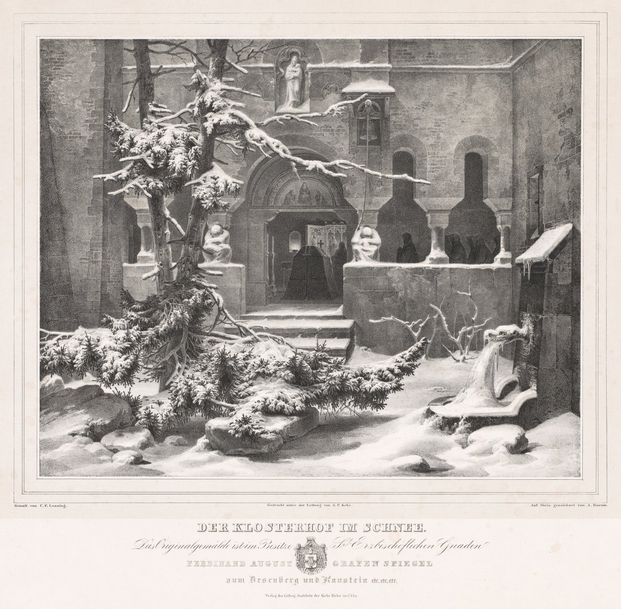 Kirkegård med snø av Andreas Borum