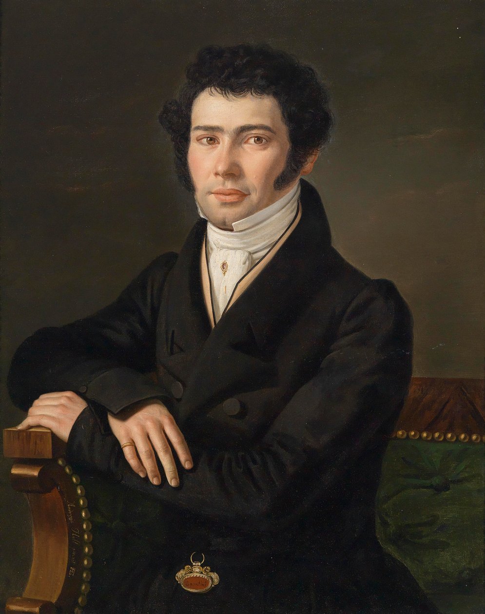 Portrett av Gaspari Spontini (1774-1851), operakomponist og generell musikksjef i Berlin av Andreas Hall