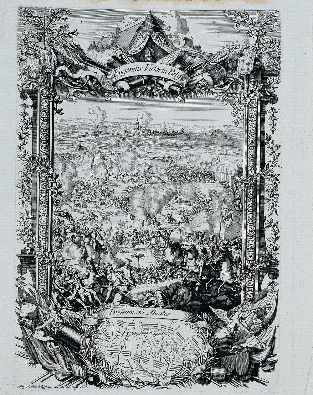 Seieren til prins Eugene Franz av Savoy i Belgia av Andreas Matthias Wolffgang