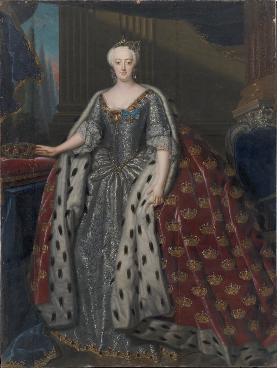 Sophie Magdalene av Brandenburg-Kulmbach 1700-1770, dronning av Danmark og Norge, 1739. av Andreas Møller