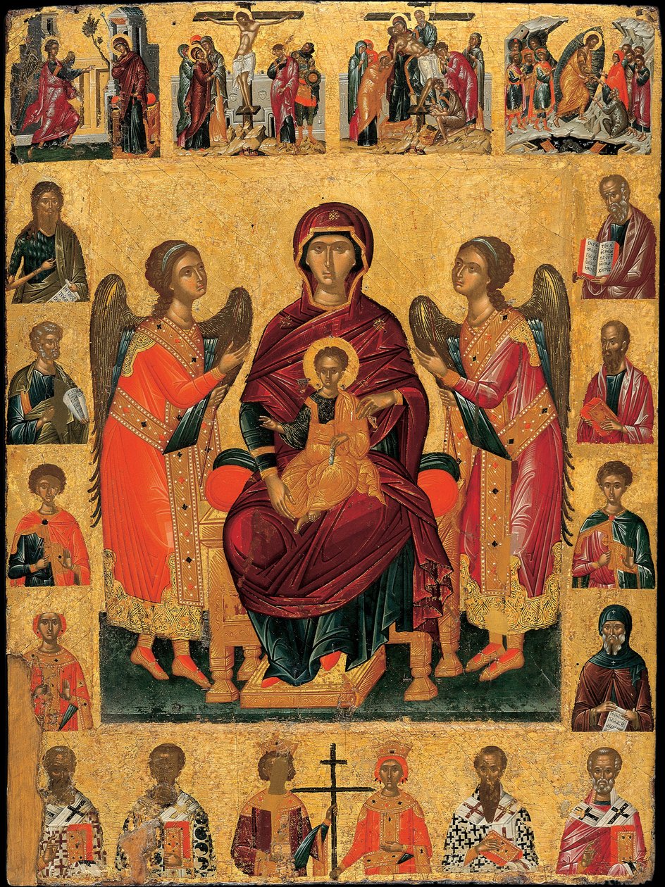 The Virgin and Child tronet, slutten av 1400-tallet. av Andreas Ritzos
