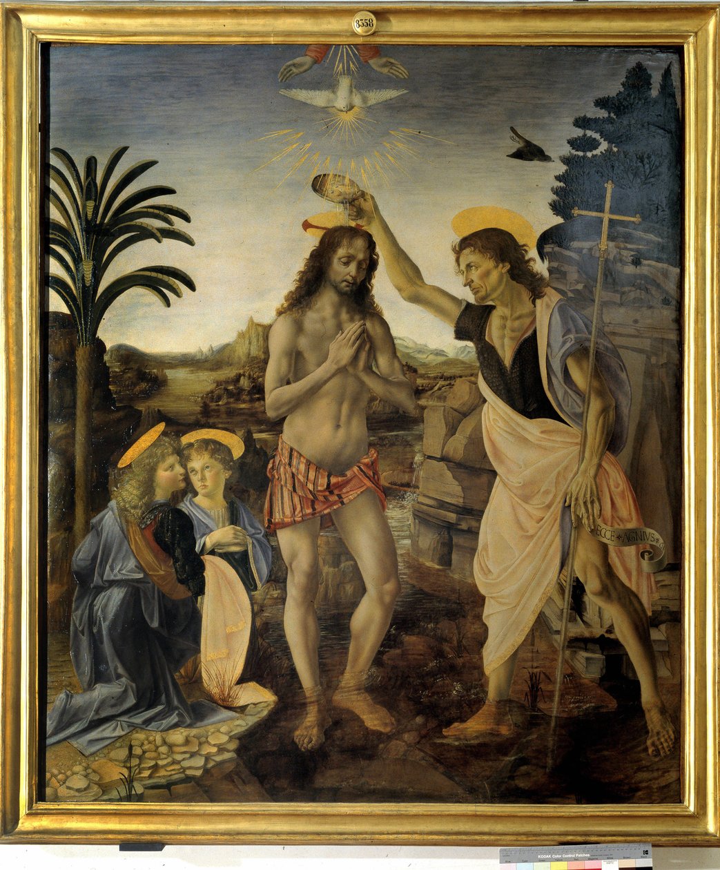 Kristi dåp c. 1475 - 1478 av Andreea and Vinci Leonardo da Verrocchio