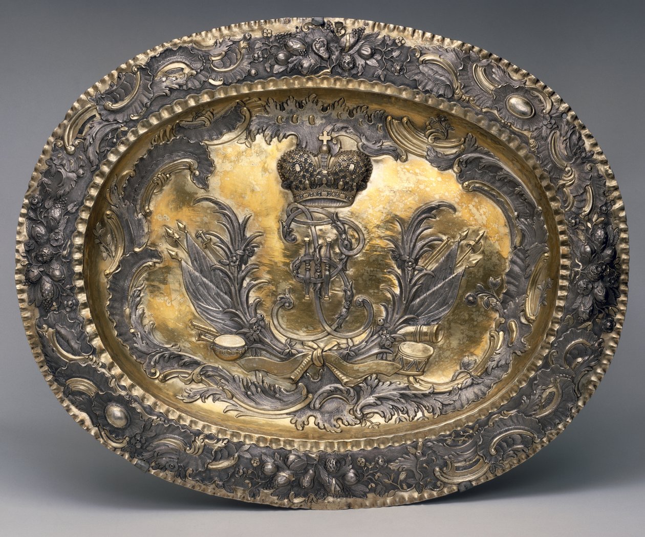 Fat med monogram av Catherine II, 1762 (sølv) av Andrei and Polozov, Aleksei Gerassimov