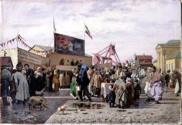 En messe på Tula i Holy Week av Andrei Andreevich Popov