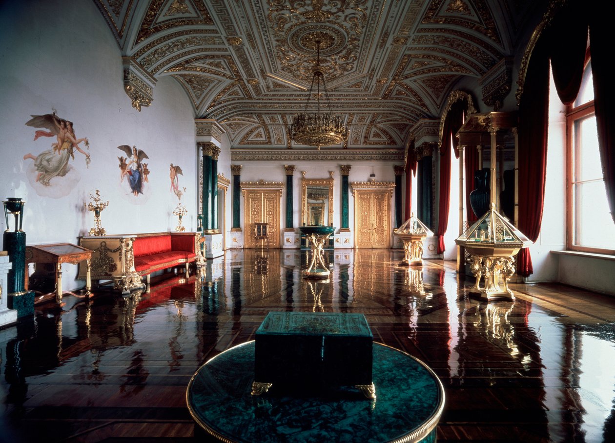 Malachite Hall of the Winter Palace, 1837-1839. av Andrei Ivanovich Stakenschneider