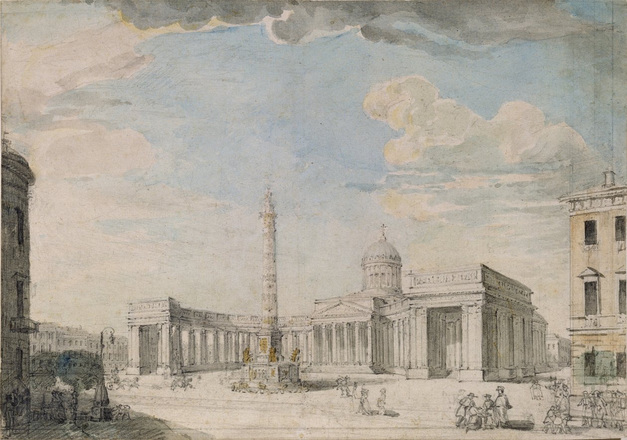 Kazan-katedralen i St. Petersburg, ca. 1800 av Andrei Nikiforovich Voronikhin