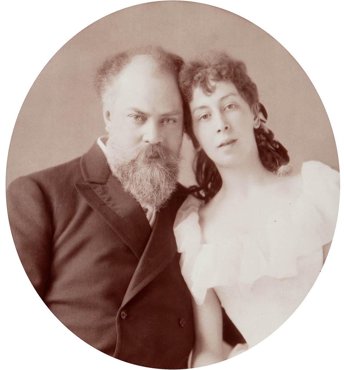 Konstantin Makovsky, russisk kunstner, med sin kone, 1880-tallet av Andrei Osipovich Karelin