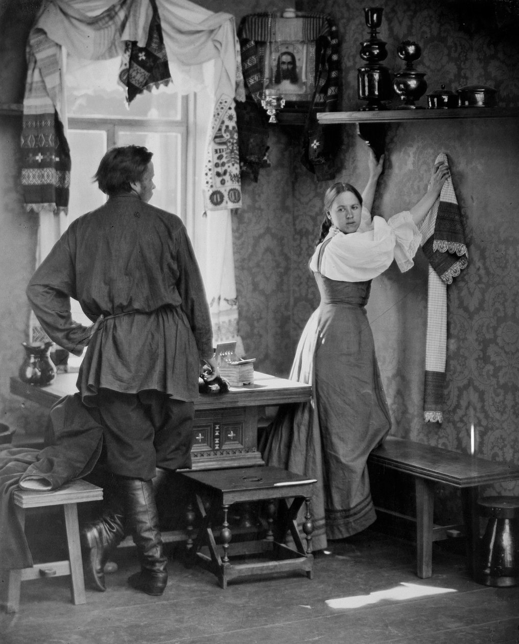 Russisk komposisjon, c1880-c1882 av Andrei Osipovich Karelin