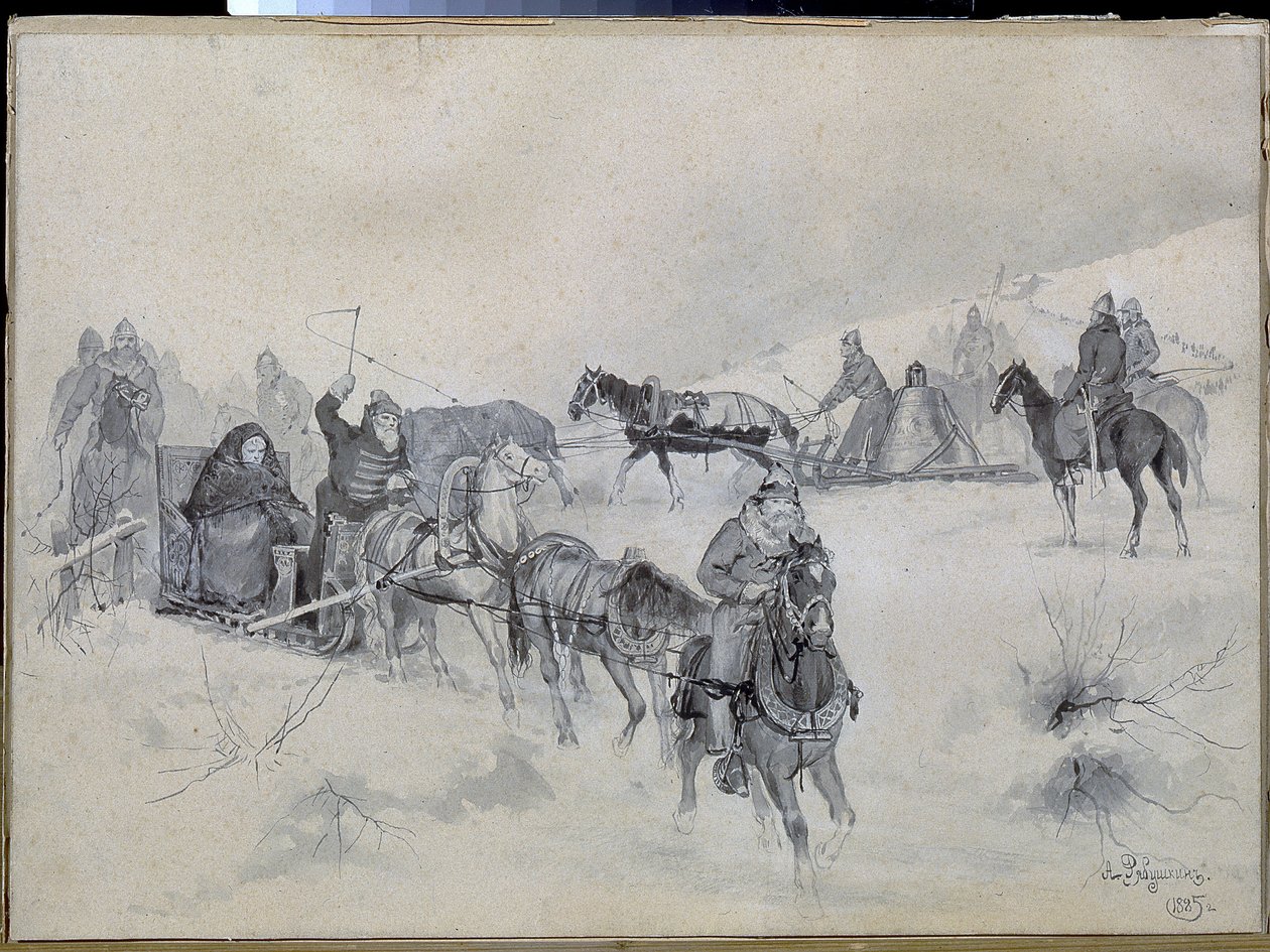 Martha Boretskaya (ou Marfa Posanidsa eller Martha la Mairesse av Andrei Petrovich Ryabushkin