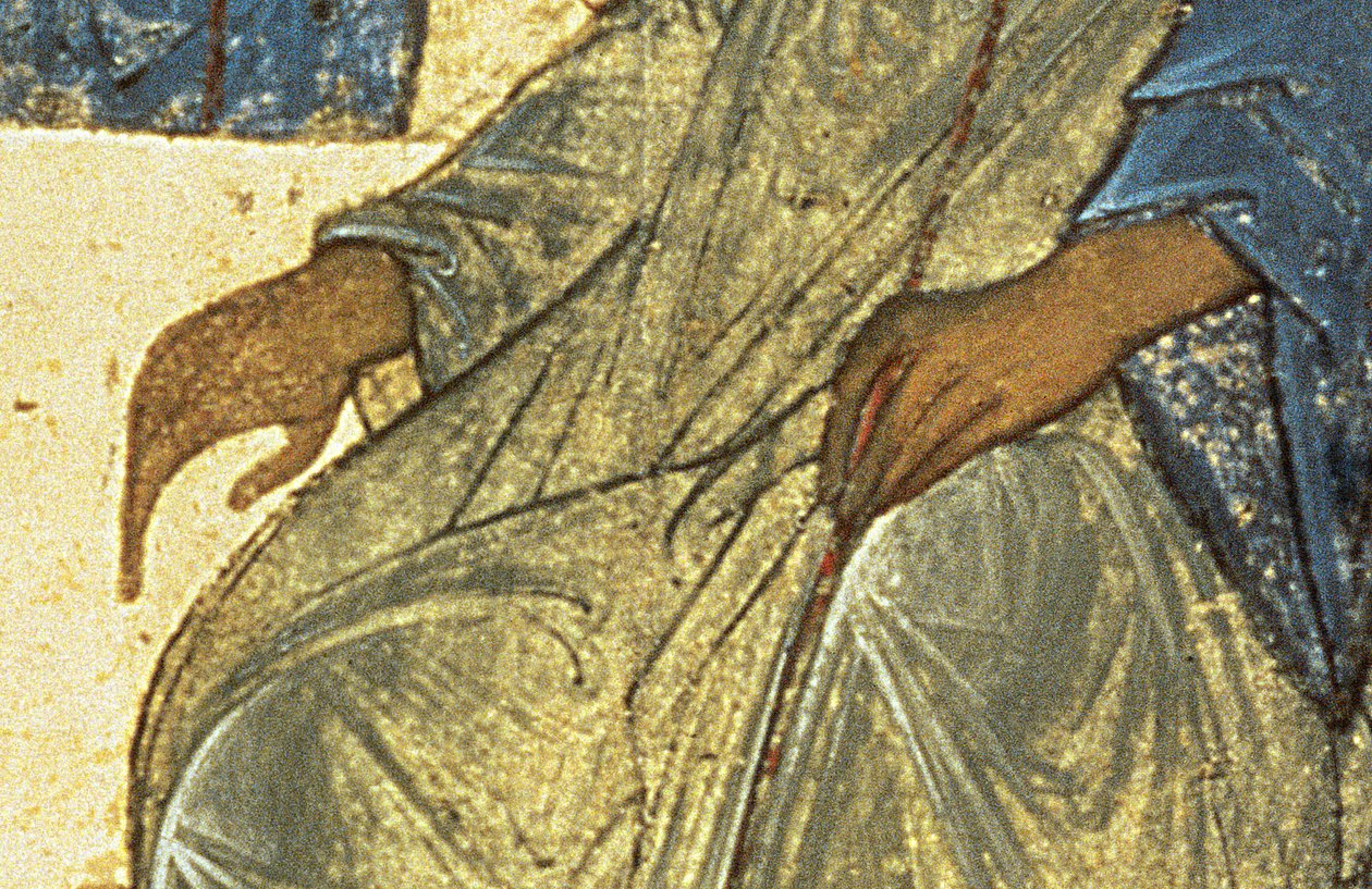 Detalj av Den hellige treenighet av Andrei Rublev