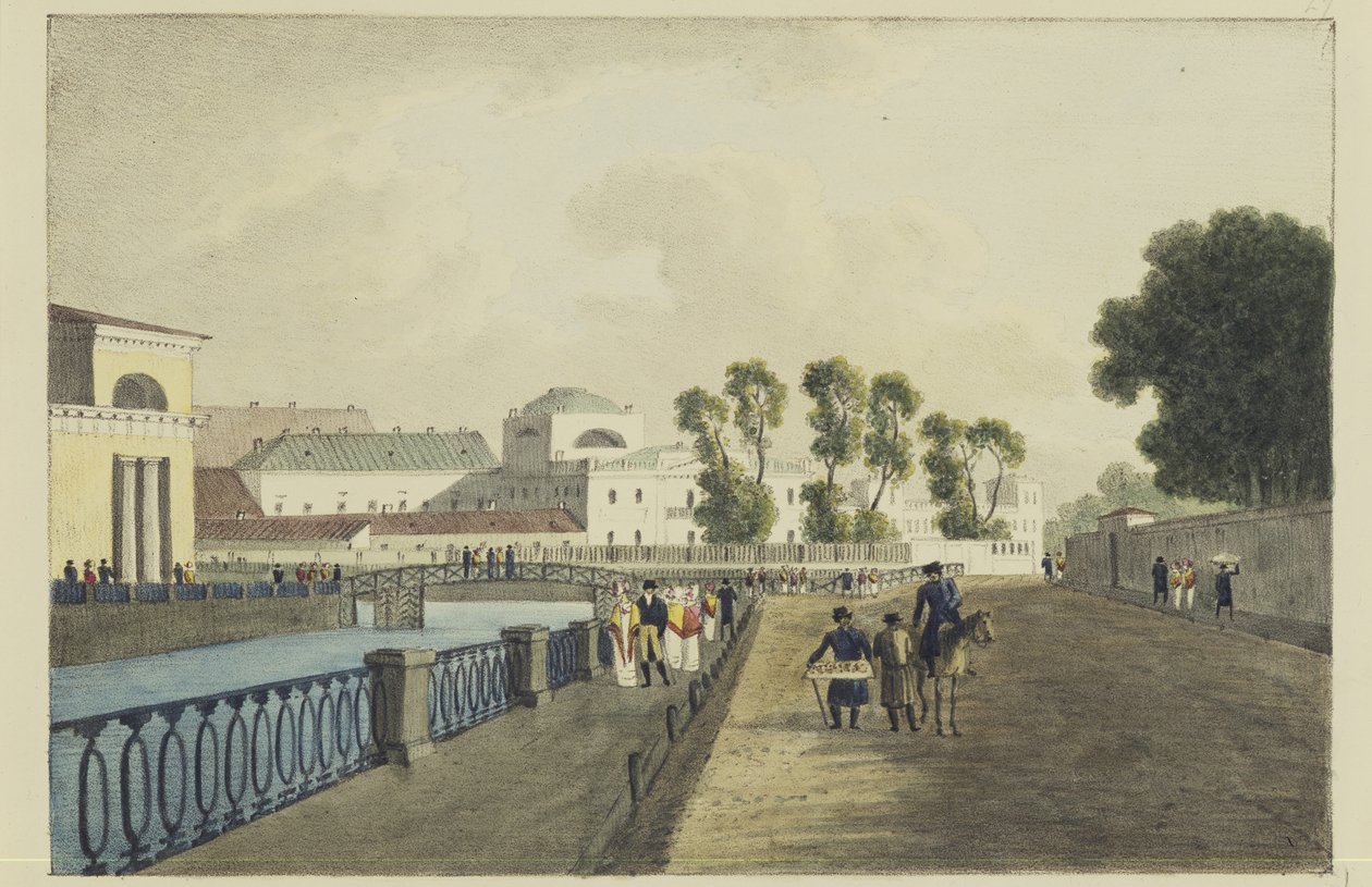 Apraksin-huset ved Fontanka-elven, 1821-1822 av Andrei Yefimovich Martynov