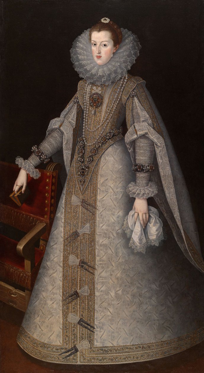 Margaret av Østerrike, dronning av Spania, ca. 1610 (olje på lerret) av Andres Lopez Polanco