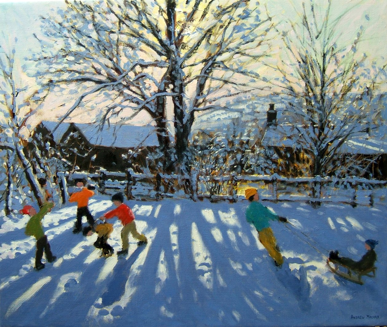Moro i snøen, Tideswell, Derbyshire av Andrew Macara
