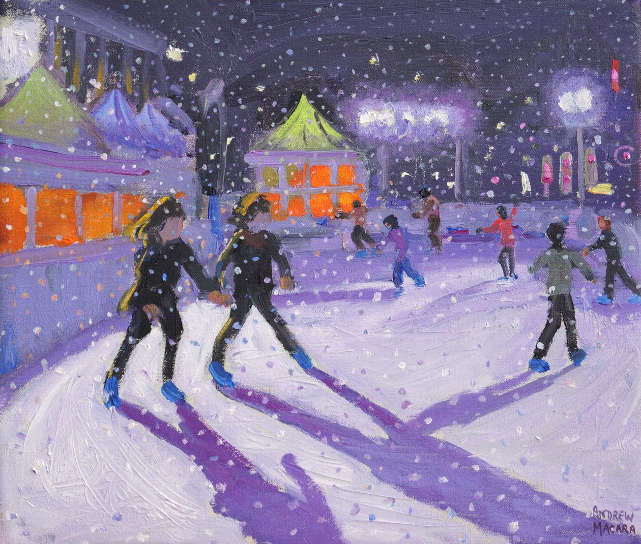 Nattløpere, Derby, 2014 (olje) av Andrew Macara