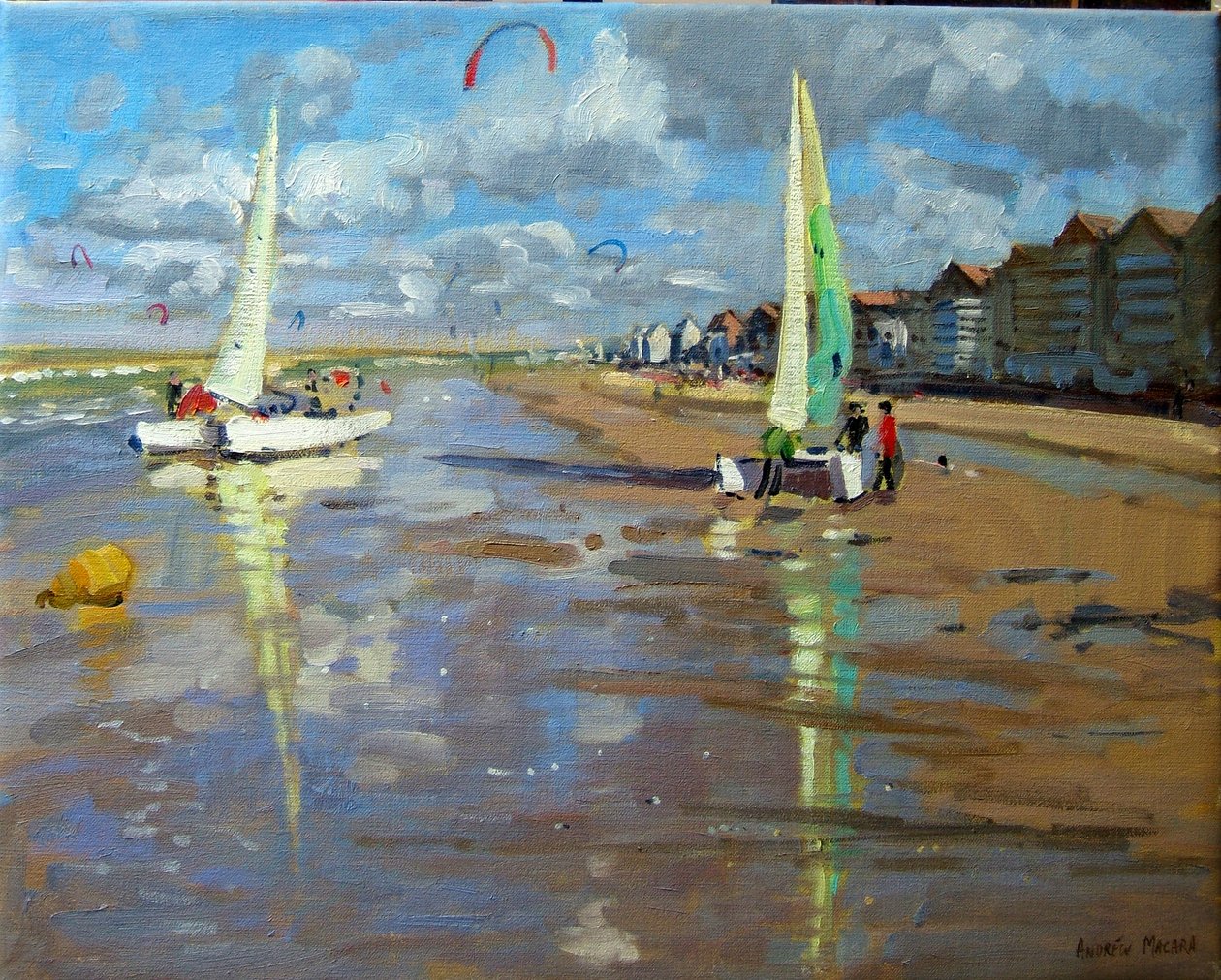 Refleksjon, Bray Dunes, Frankrike av Andrew Macara