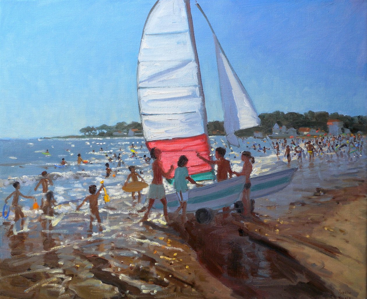 Seilbåt, Palais Sur Mer, 2008 (olje på lerret) av Andrew Macara