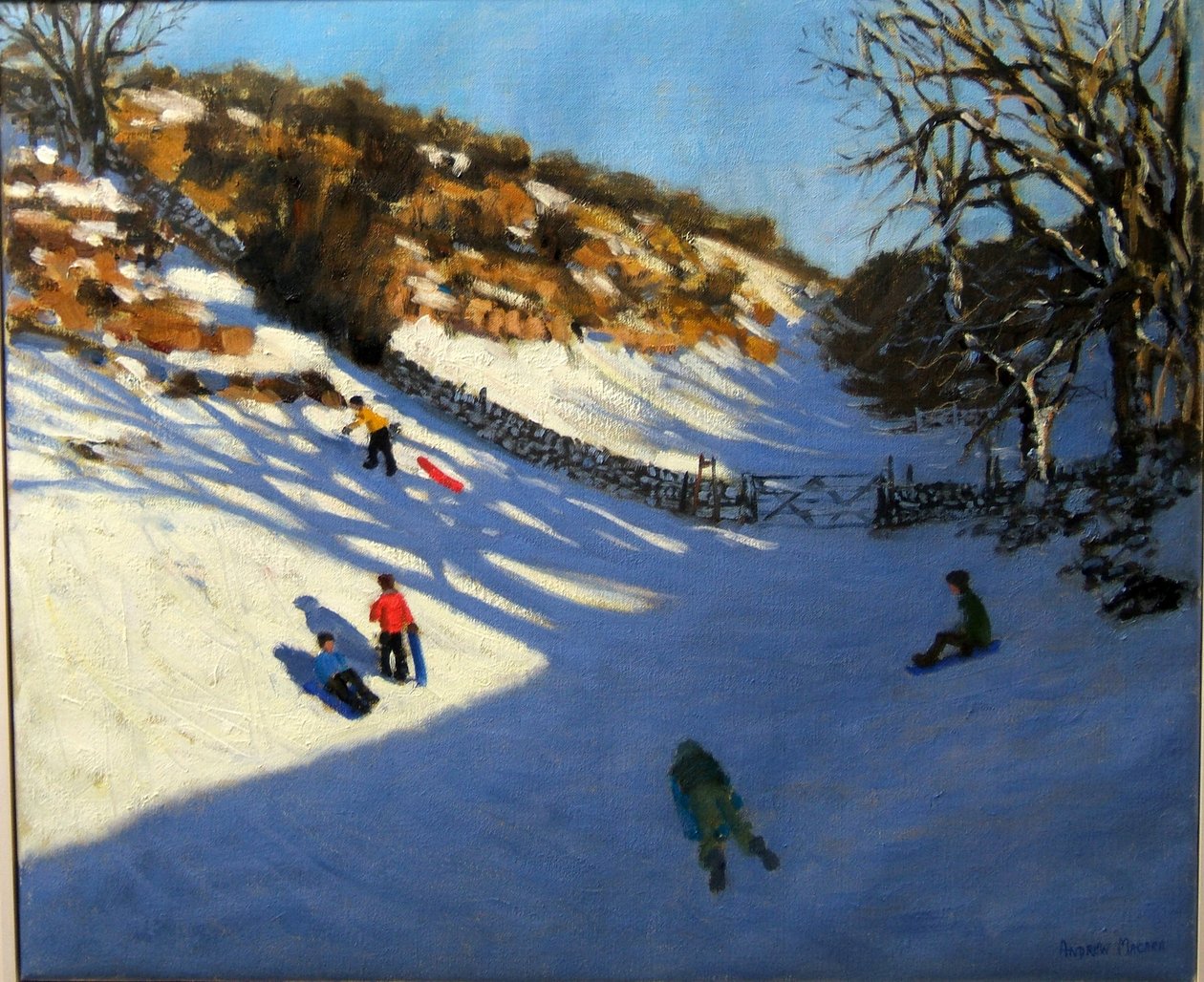 Snø i dalen, nær Monyash, Derbyshire av Andrew Macara