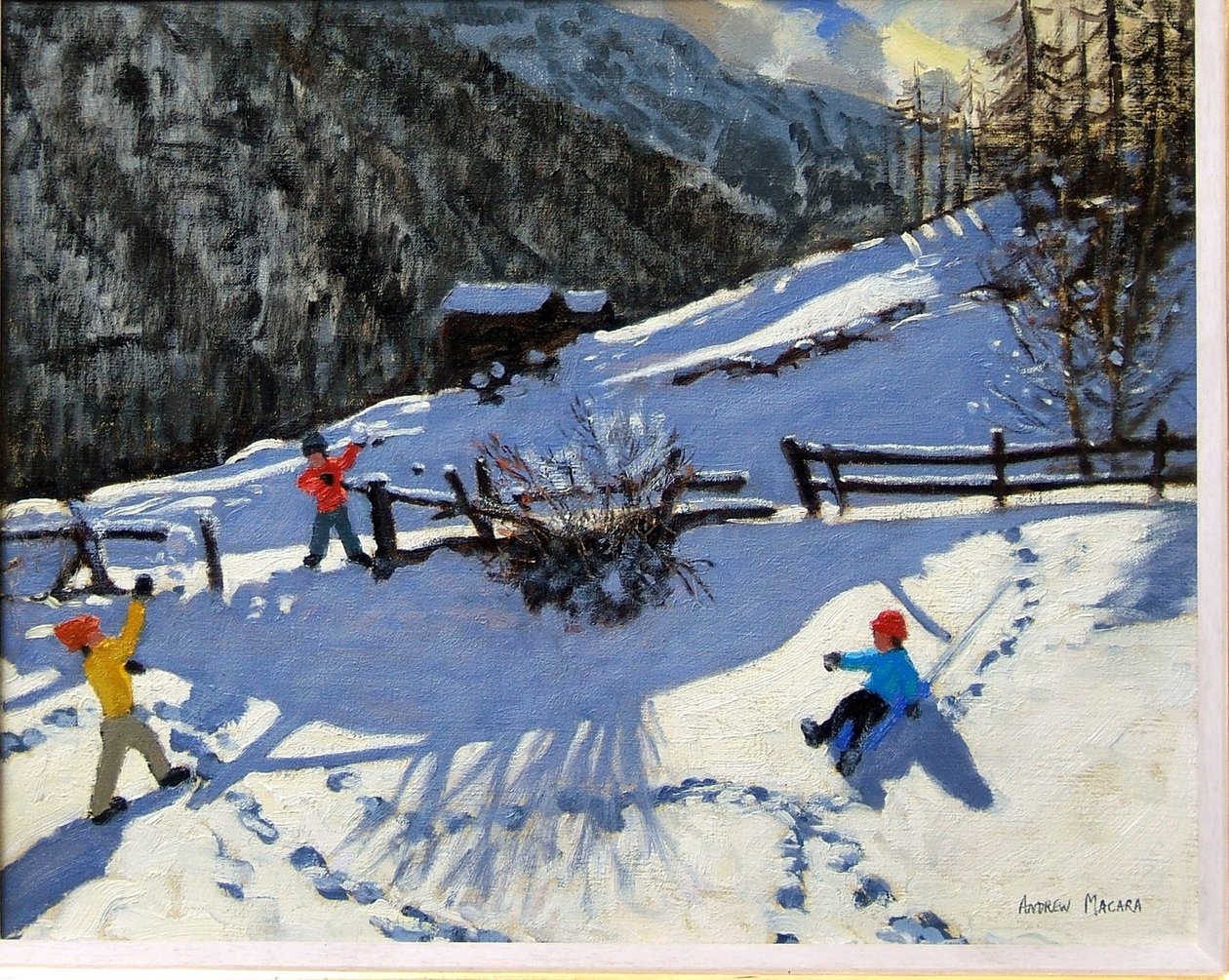 Snowballers, Zermatt av Andrew Macara