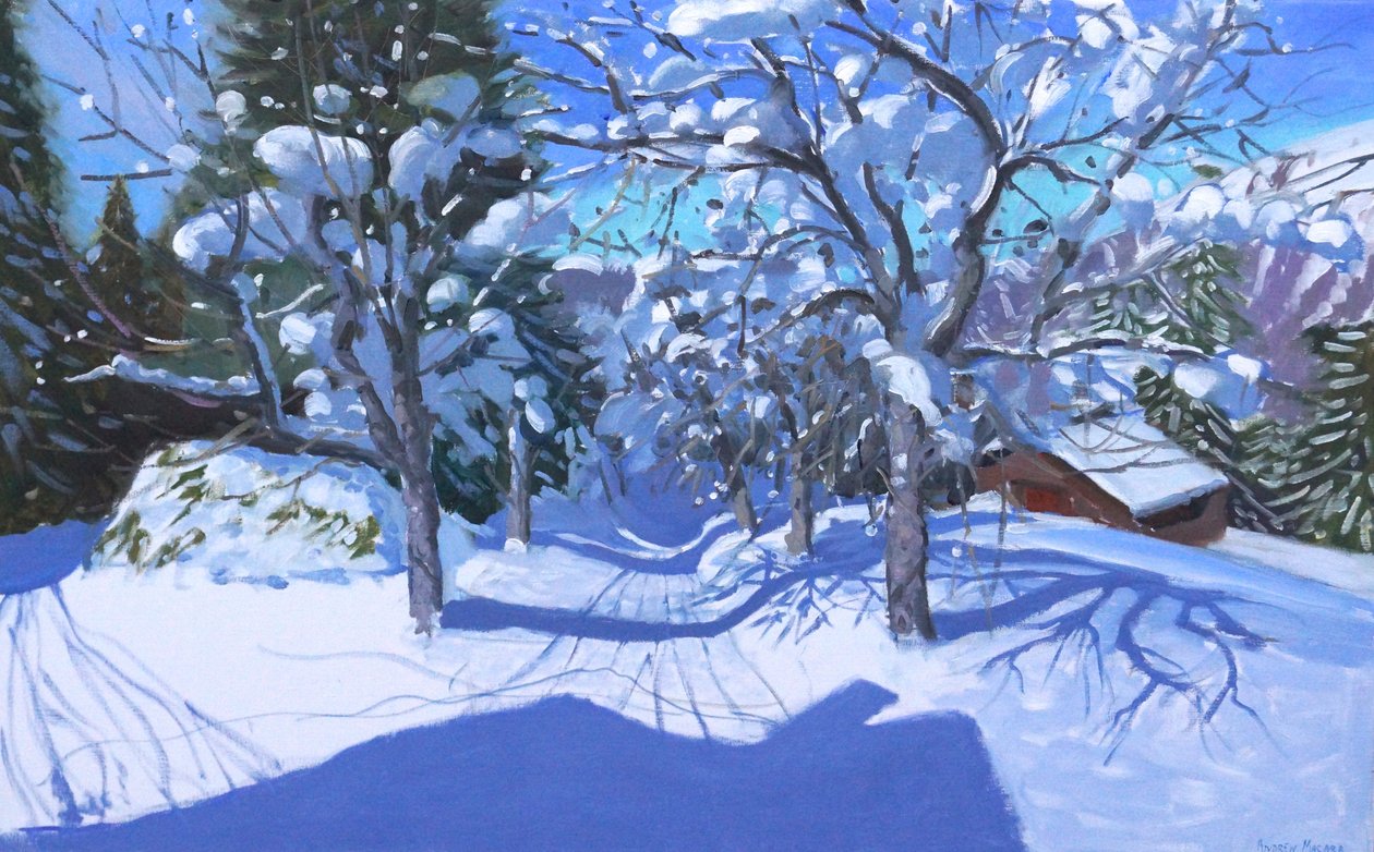 Winter Orchard, Morzine, 2015, av Andrew Macara