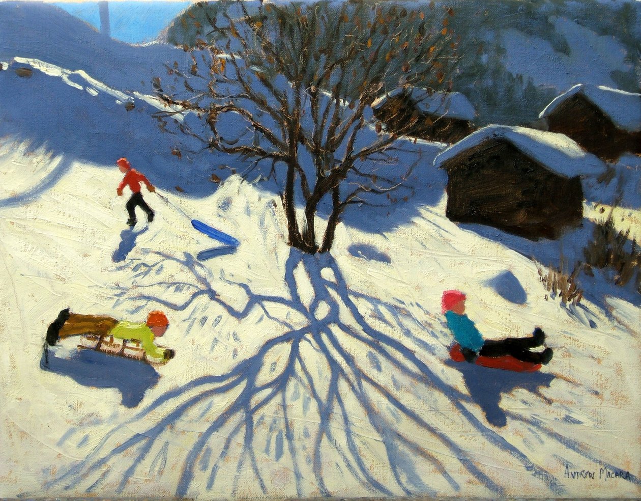 Vinter åsside, Morzine, Frankrike av Andrew Macara