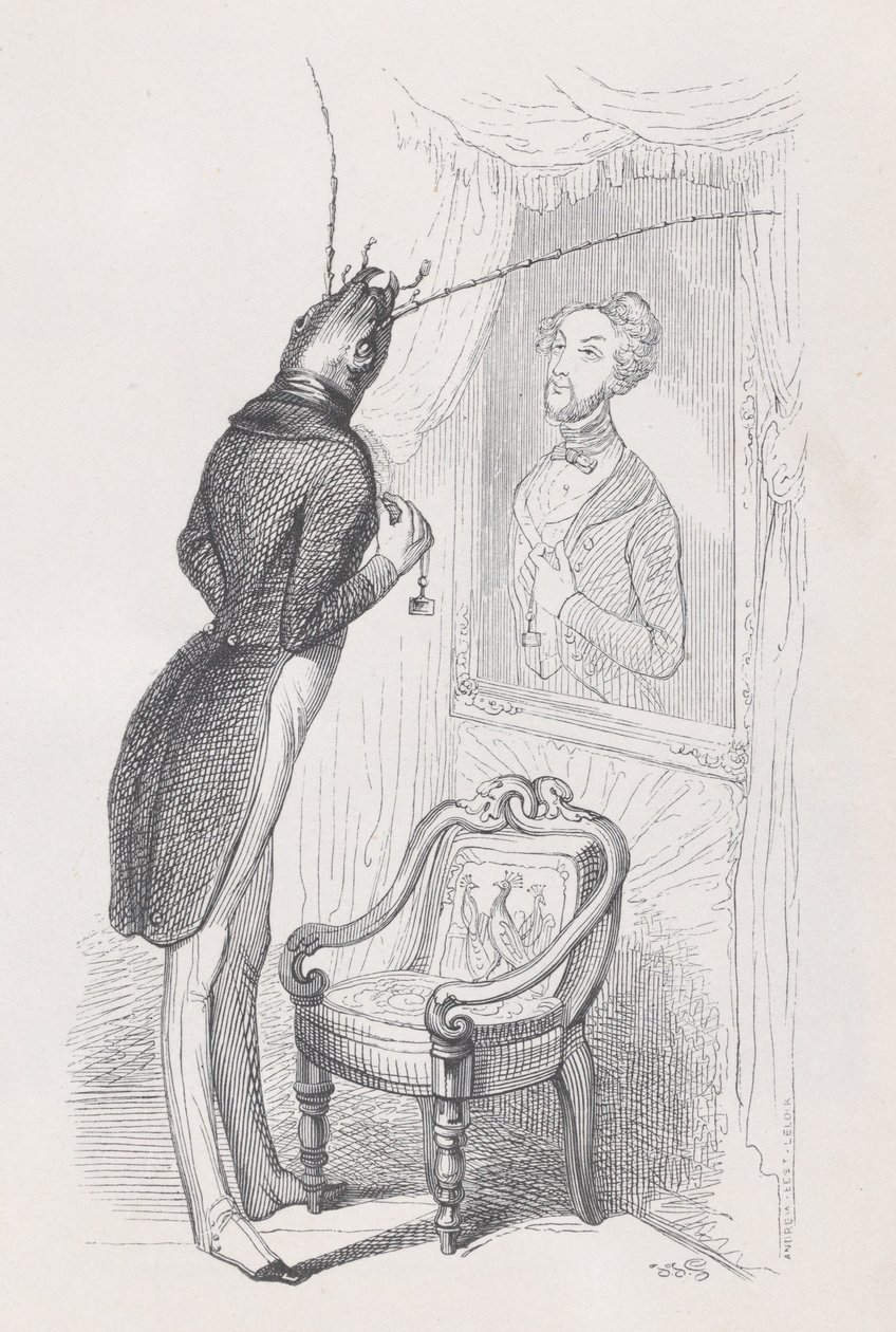En meget velstilt insekt og vakker danser fra Scener fra det private og offentlige..., ca. 1837-47. av Andrew Best Leloir