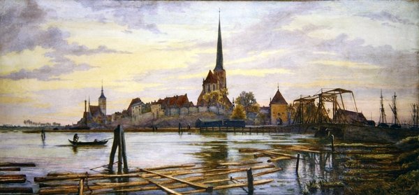 Rostock (akvarell på papir) av Andrew Brown Donaldson