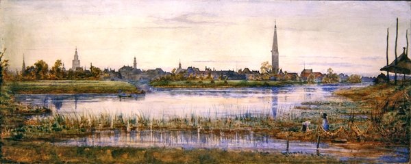 Rostock (akvarell på papir) av Andrew Brown Donaldson
