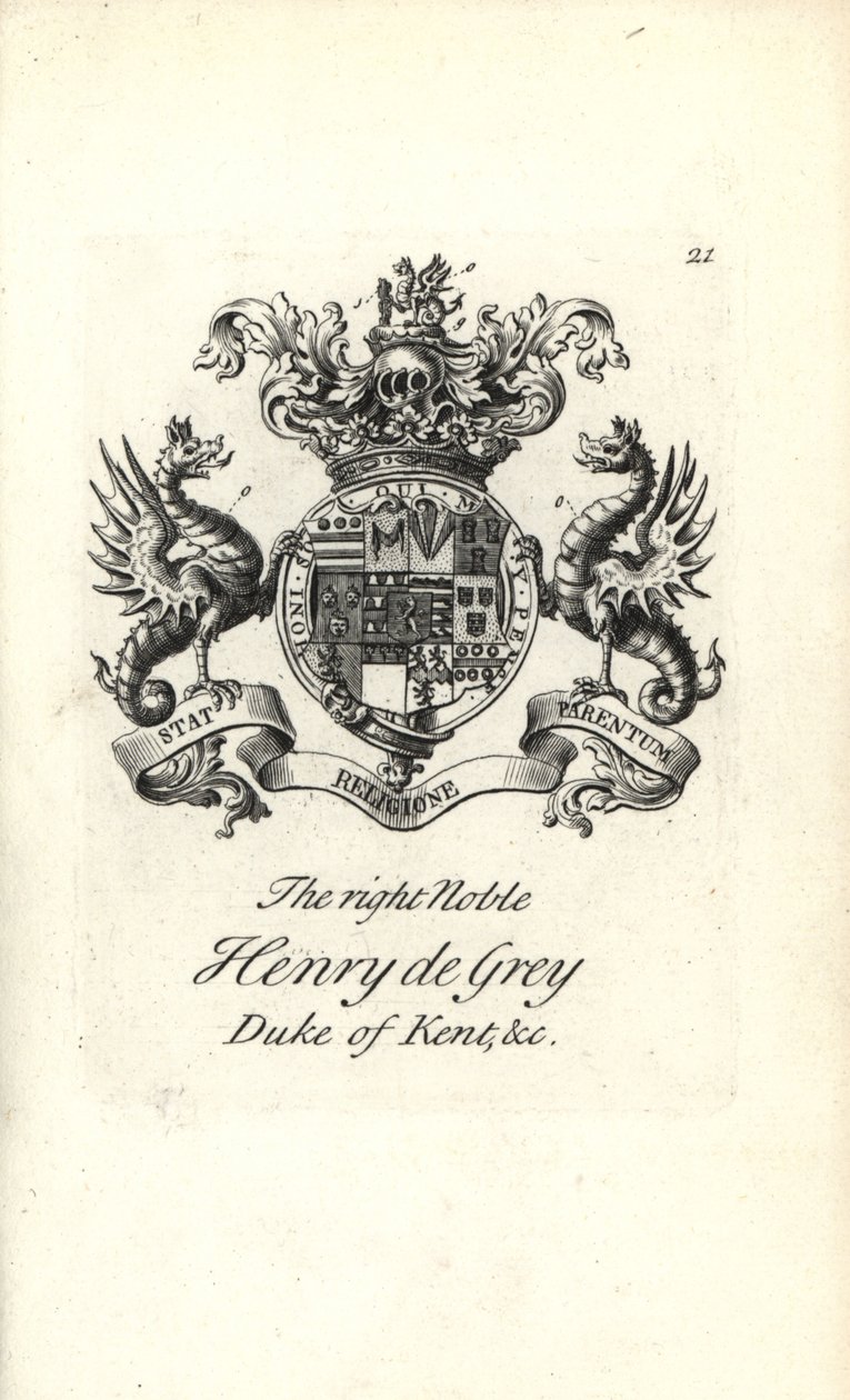Våpenskjold og emblem av den høyre adelige Henry de Gray av Andrew Johnston