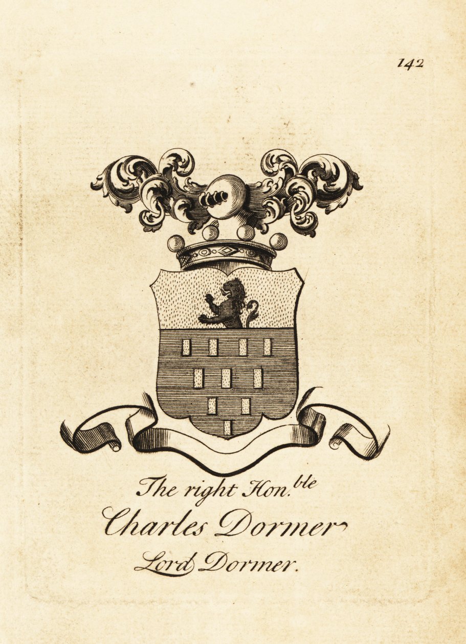 Våpenskjold til høyre ærede Charles Dormer, Lord Dormer, 5. baron Dormer av Andrew Johnston