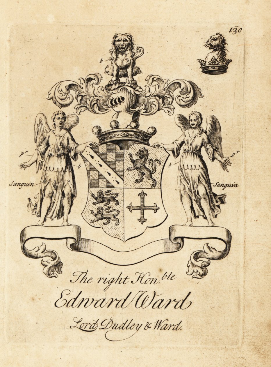 Våpenskjold fra Høyre ærede Edward Ward, 9. Baron Dudley, 4. Baron Ward av Andrew Johnston