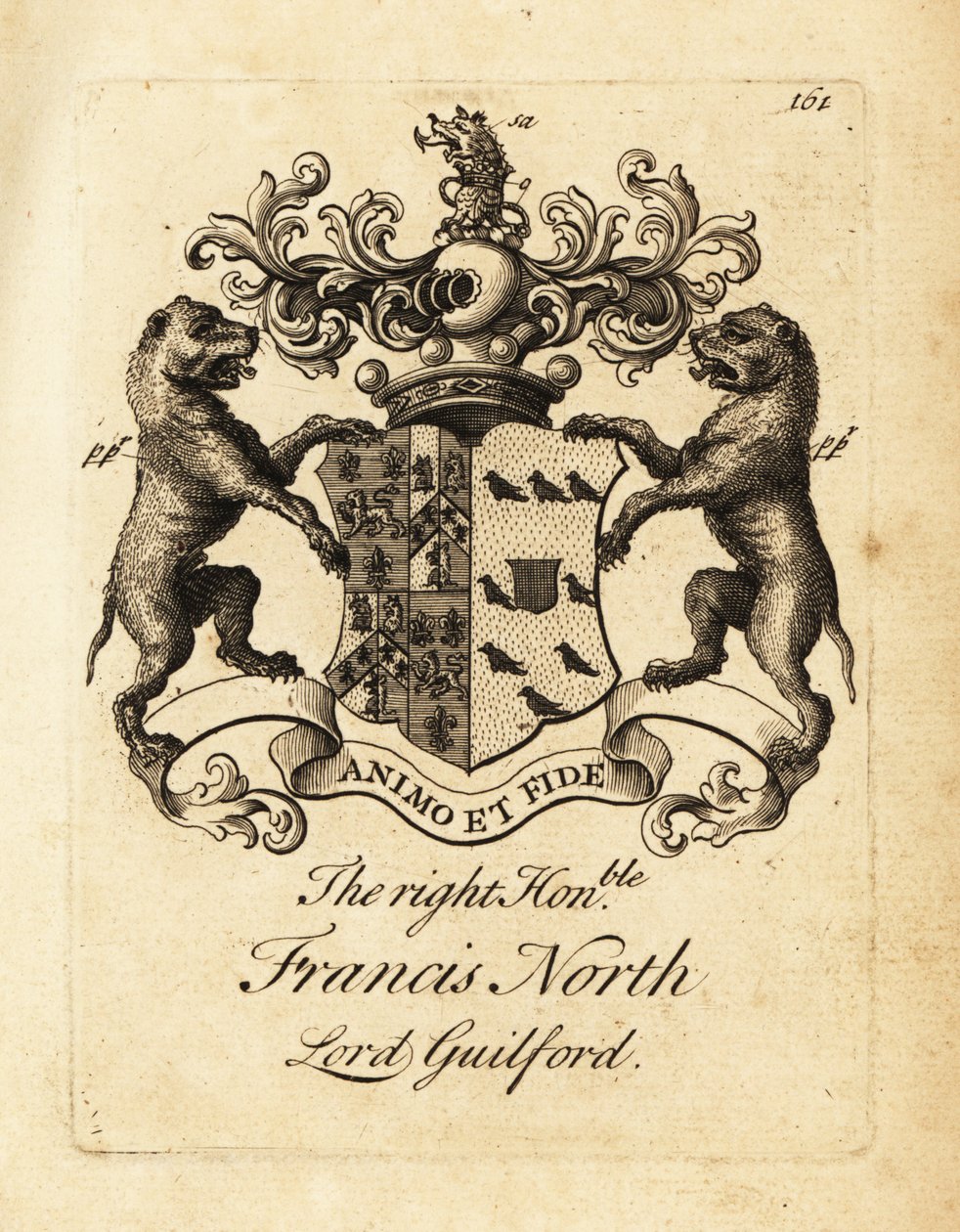 Våpenskjold til høyre ærede Francis North, Lord Guilford, 2. baron Guilford av Andrew Johnston