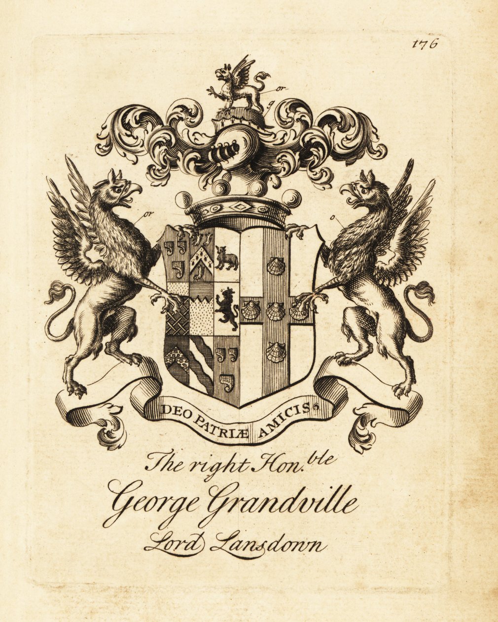 Våpenskjold til høyre ærede George Grandville, Lord Lansdown av Andrew Johnston