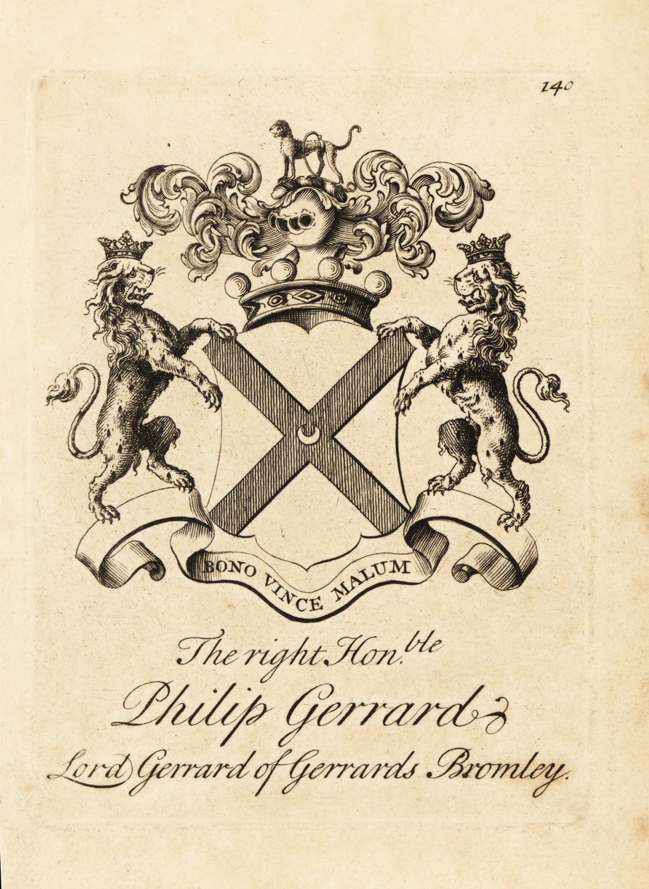 Våpenskjold til høyre ærede Philip Gerrard, Lord Gerrard av Gerrards Bromley, 7. baron Gerard av Andrew Johnston