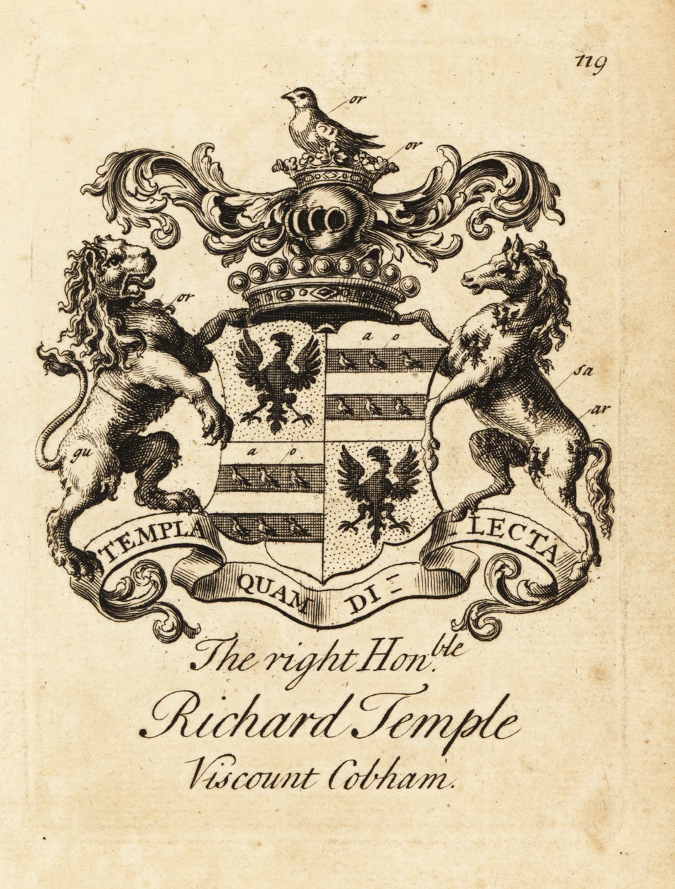 Våpenskjold fra Høyre ærede Richard Temple av Andrew Johnston